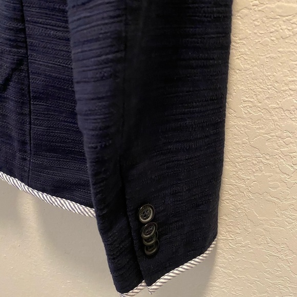 Brooks Brothers Navy Blue With Striped Trim Blazer Size 2 - Picture 7 of 12